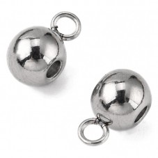 5 Bélières Attaches en Acier Inoxydable Argenté pour Pendentif 9x5mm pour la Création de Bijoux Fantaisie - DIY