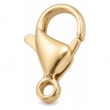 5 Fermoirs Mousquetons en Acier Inoxydable Doré 10mm pour Chaine Bijoux DIY pour la Création de Bijoux Fantaisie - DIY