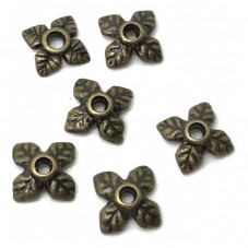 10 Coupelles Calottes pour Perles Bronze 6mm pour la Création de Bijoux Fantaisie - DIY
