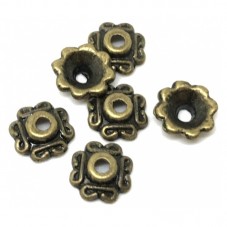10 Coupelles Calottes pour Perles Bronze 6mm pour la Création de Bijoux Fantaisie - DIY