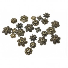 10 Coupelles Calottes Mixtes pour Perles Bronze 5-11mm pour la Création de Bijoux Fantaisie - DIY