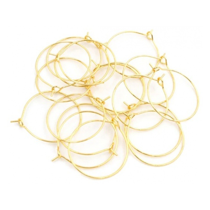 10 Supports soit 5 Paires de Boucle d'Oreille Créole en Acier Inoxydable Argenté ou Doré 40mm