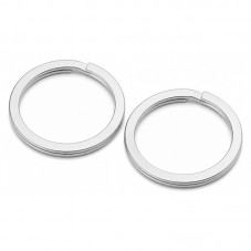 2 Anneaux Porte-Clés Argentés 30mm pour la Création de Bijoux Fantaisie - DIY