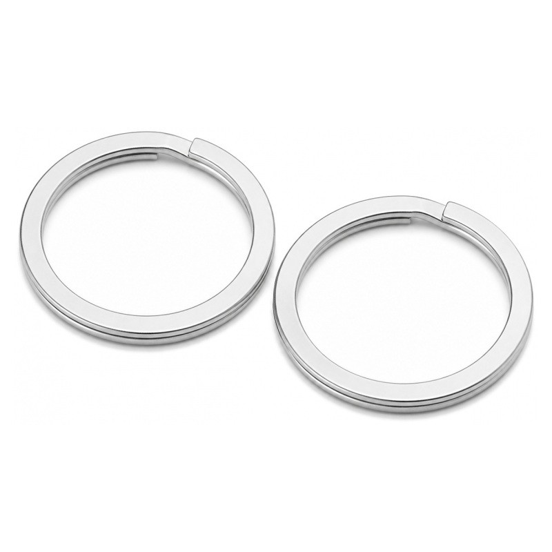 2 Anneaux Porte-Clés Argentés 30mm