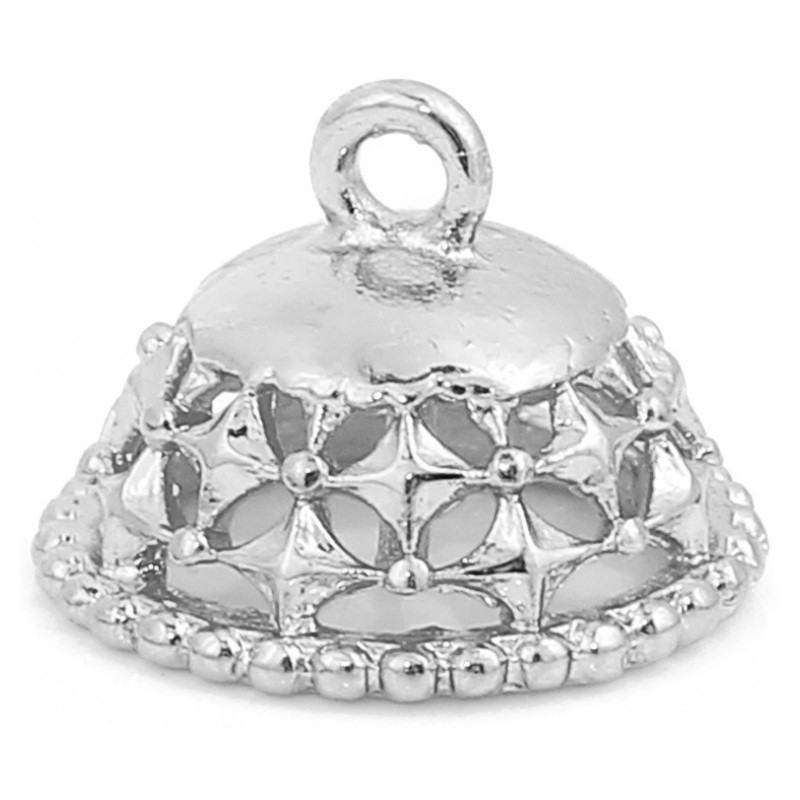 2 Coupelles Calottes Argentées pour Perles de 10mm de Diamètre
