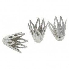 5 Coupelles Calottes Cône Filigrane Argenté pour Perles 8mm pour la Création de Bijoux Fantaisie - DIY