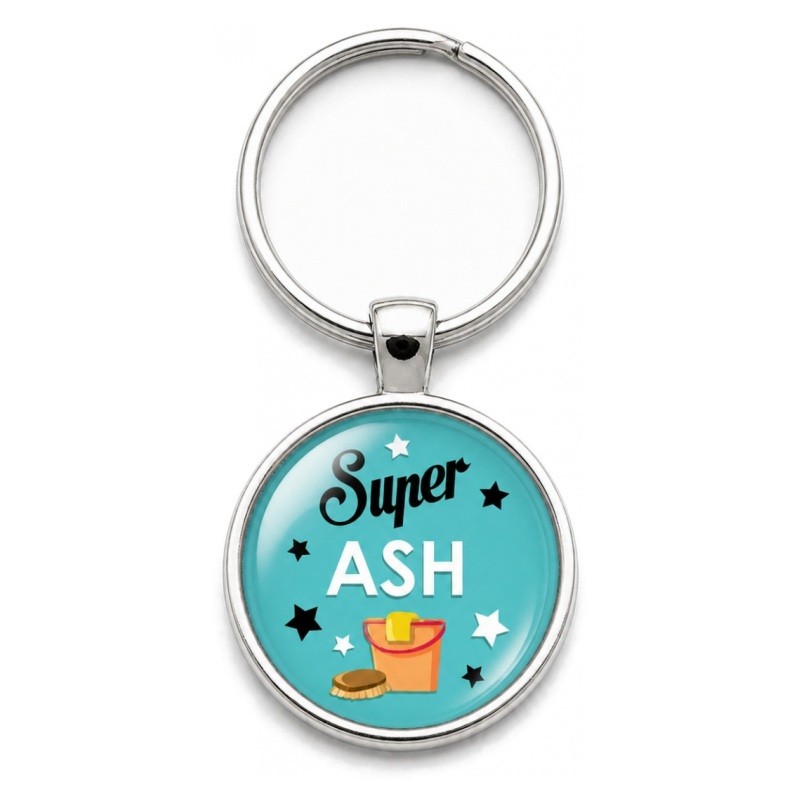 Porte-Clé "Super ASH" Cadeau Original Anniversaire Noël