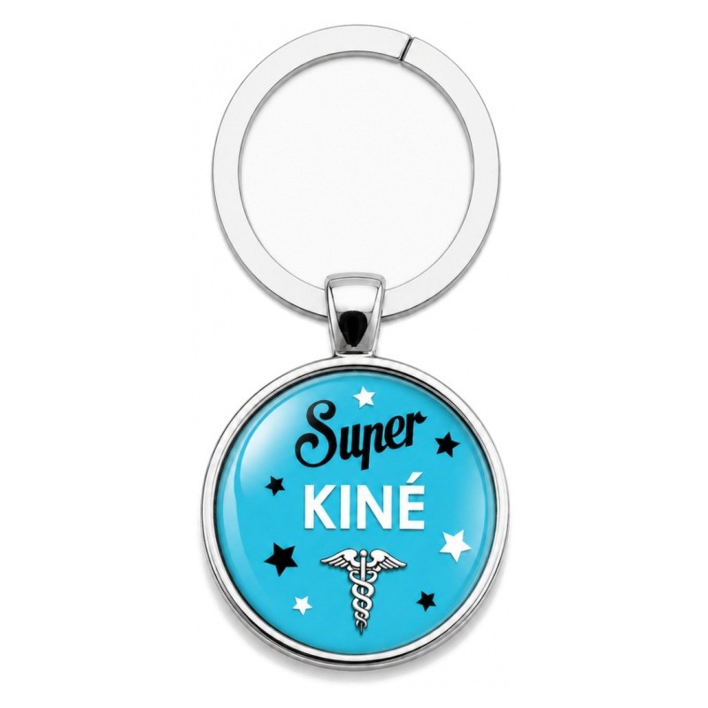 Porte-Clé "Super Kiné" Cadeau Original Anniversaire Noël