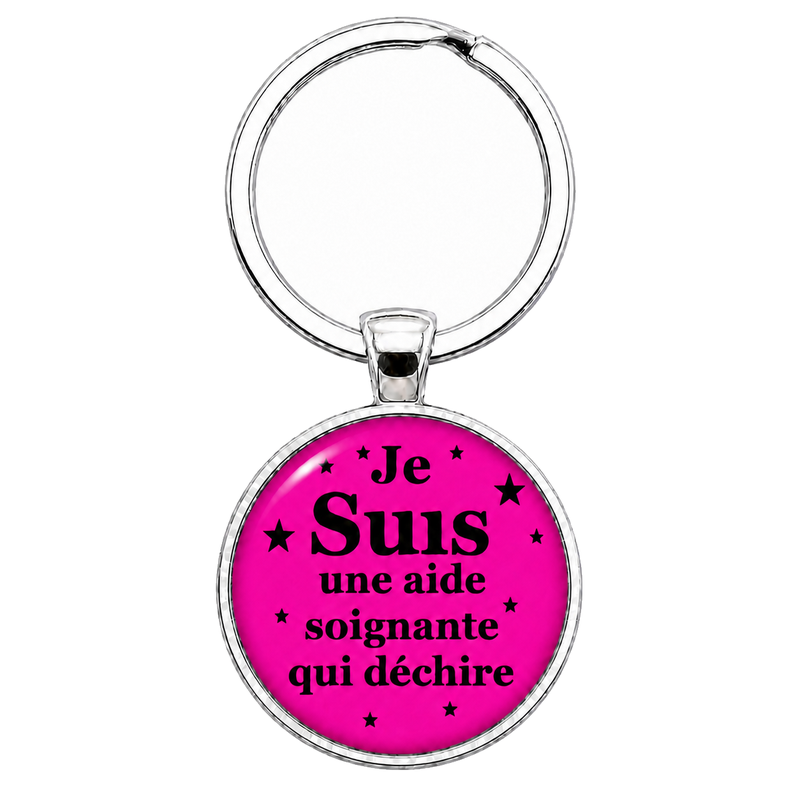 Porte-Clé "Aide-Soignante qui Déchire" Cadeau Original Anniversaire Noël