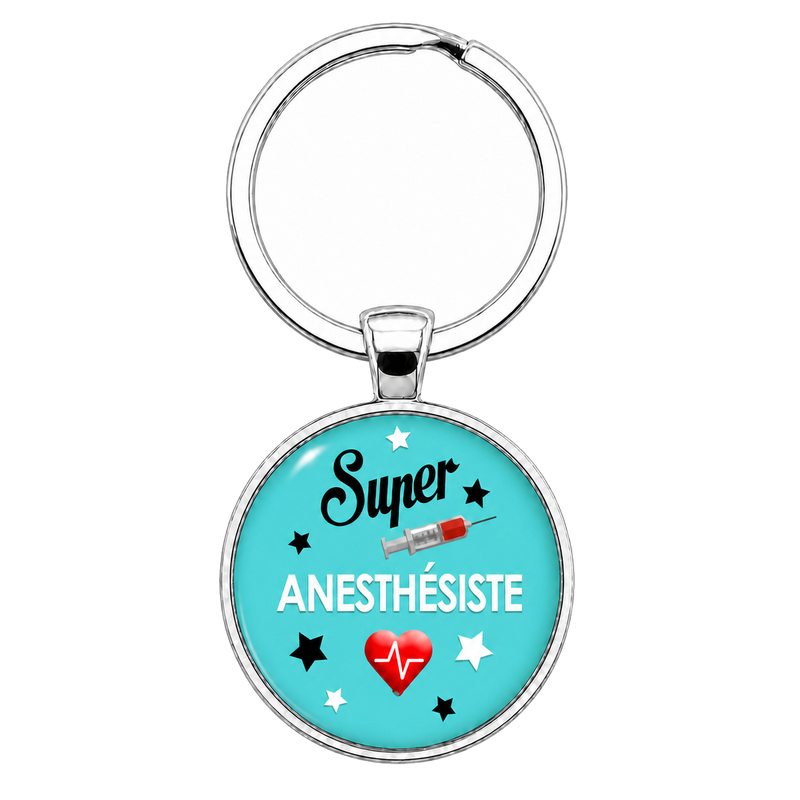 Porte-Clé "Super Anesthésiste" Cadeau Original Anniversaire Noël