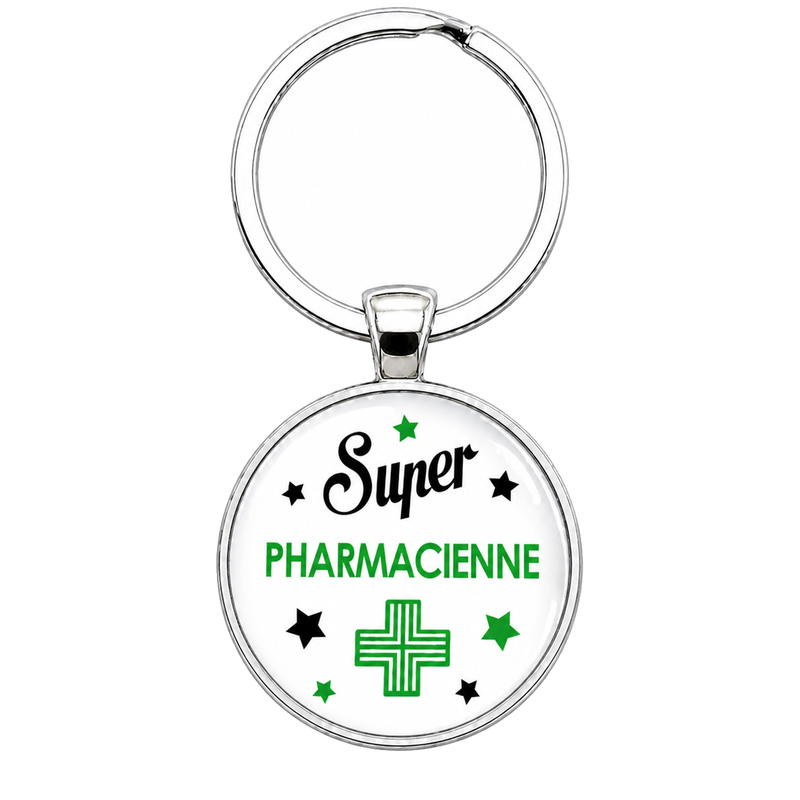 Porte-Clé "Super Pharmacienne" Cadeau Original Anniversaire Noël