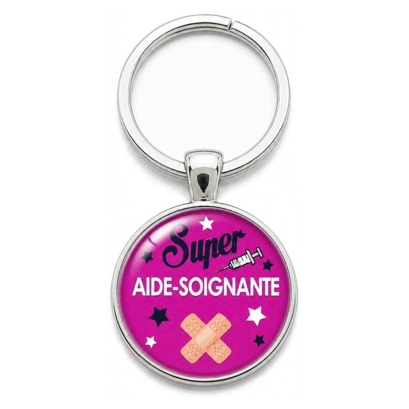 Porte-Clé "Super Aide-Soignante" Cadeau Original Anniversaire Noël