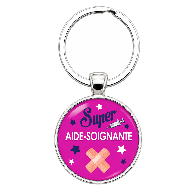 Porte-Clé "Super Aide-Soignante" Cadeau Original Anniversaire Noël
