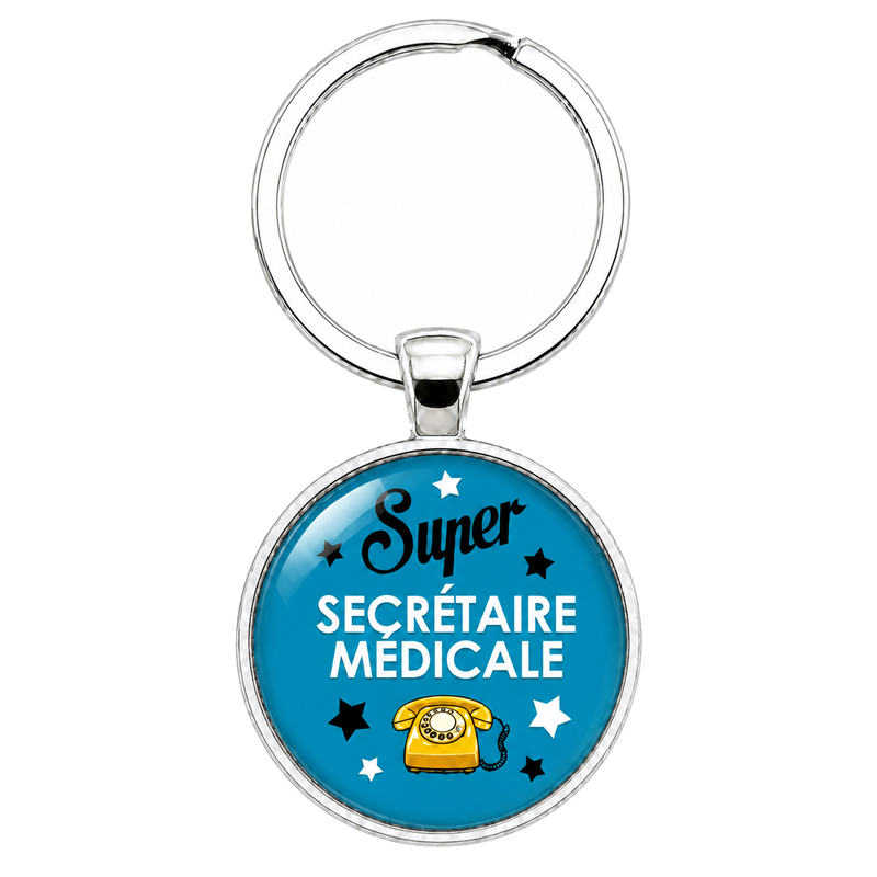 Porte-Clé "Super Secrétaire Médicale" Cadeau Original Anniversaire Noël