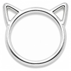 4 Connecteurs Tête de Chat Argenté 19x17mm pour la Création de Bijoux Fantaisie - DIY