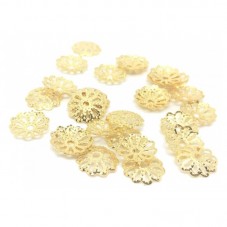 20 Coupelles Calottes pour Perles Doré 9x1,5mm pour la Création de Bijoux Fantaisie - DIY