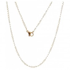 Collier Chaîne Dorée 3x1,8mm en Acier Inoxydable - 45cm Long pour la Création de Bijoux Fantaisie - DIY