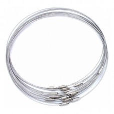 Collier Tour de Cou 1mm en Acier Inoxydable 46cm Long pour la Création de Bijoux Fantaisie - DIY