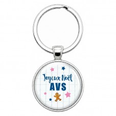 Porte-clé "Joyeux Noël AVS" Cadeau de Noël Original pour la Création de Bijoux Fantaisie - DIY
