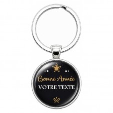 Porte-Clé Décapsuleur "Bonne Année VOTRE TEXTE" Cadeau Original Nouvel An pour la Création de Bijoux Fantaisie - DIY
