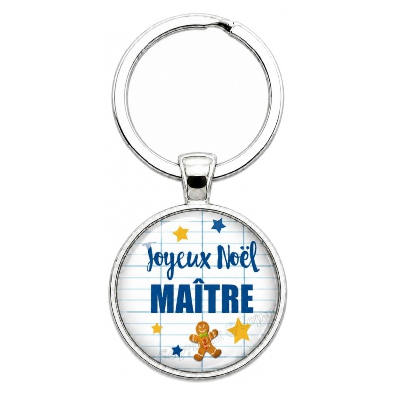 Porte-clé "Joyeux Noël Maître" Cadeau de Noël Original