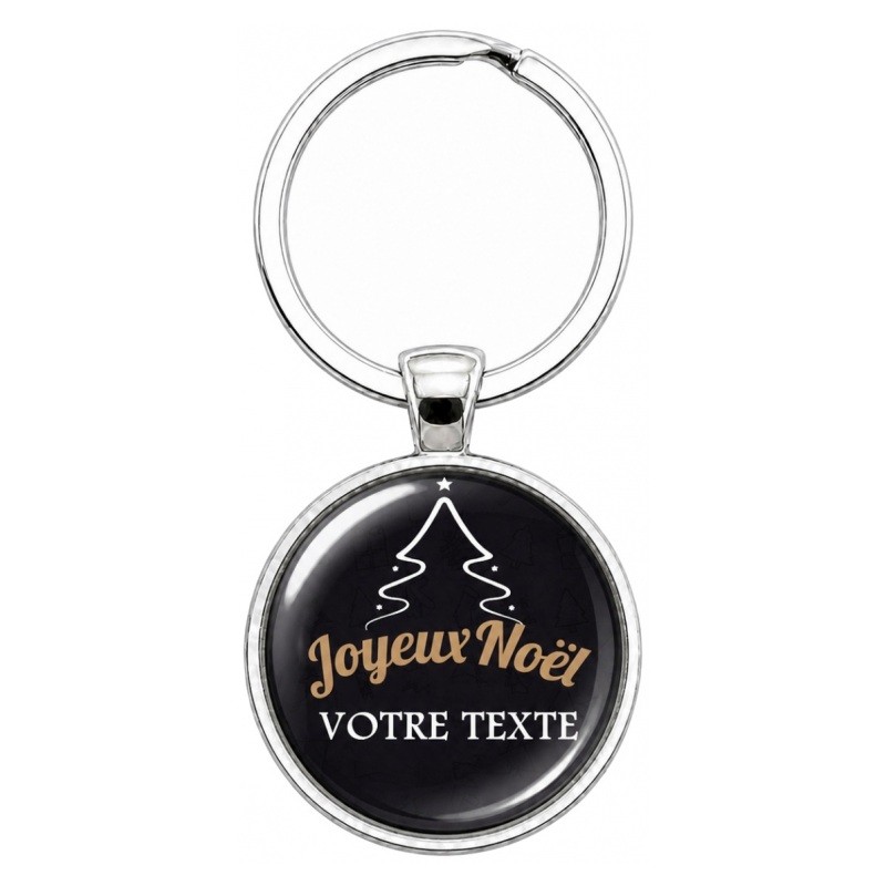 Porte-clé "Joyeux Noël VOTRE TEXTE" Cadeau de Noël Original