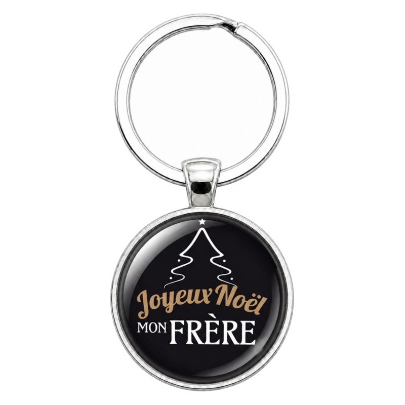Porte-clé "Joyeux Noël mon Frère" Cadeau de Noël Original