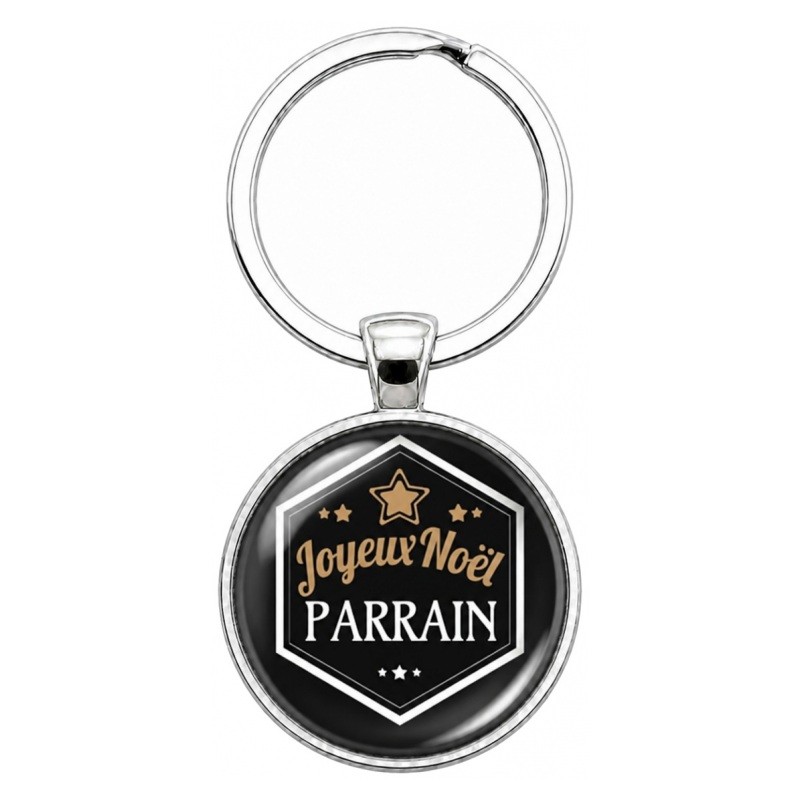Porte-clé "Joyeux Noël Parrain" Cadeau de Noël Original