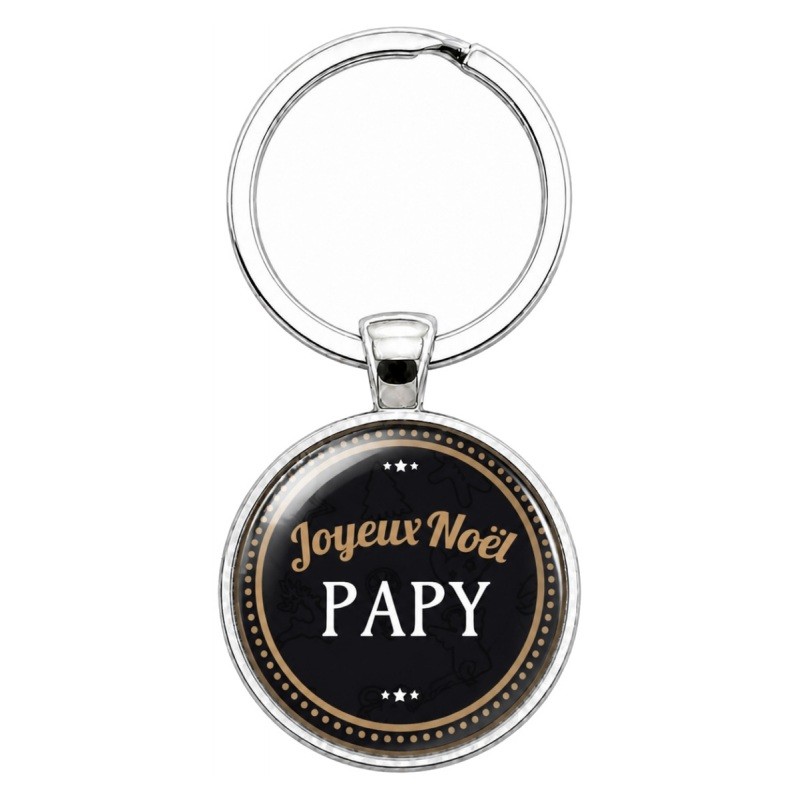 Porte-clé "Joyeux Noël Papy" Cadeau de Noël Original