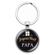 Porte-clé "Joyeux Noël Papa" Cadeau de Noël Original pour la Création de Bijoux Fantaisie - DIY