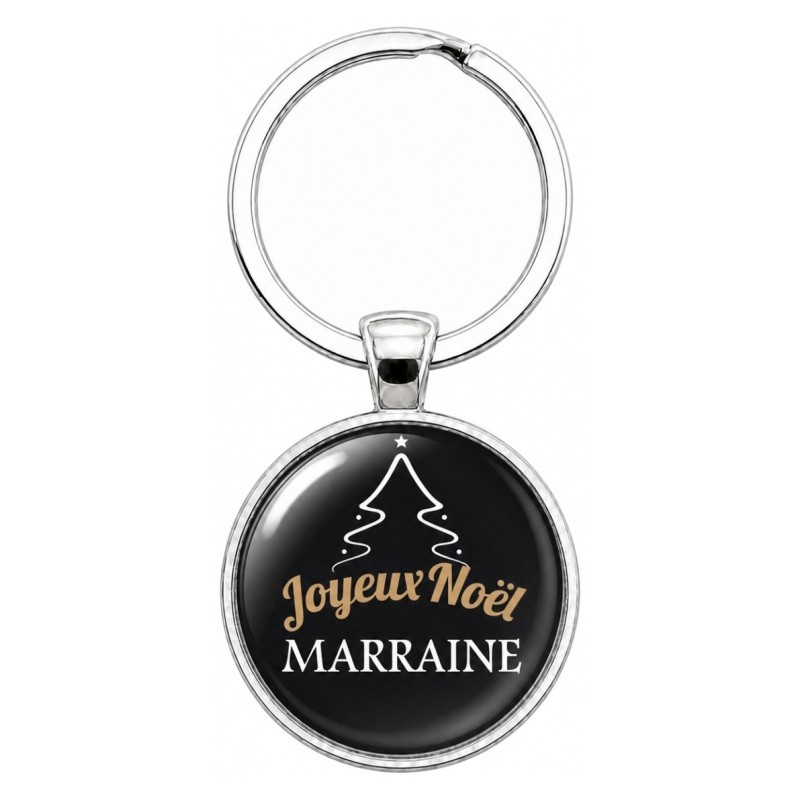 Porte-clé "Joyeux Noël Marraine" Cadeau de Noël Original