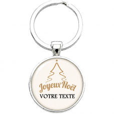 Porte-clé Personnalisable "Joyeux Noël" avec Votre Texte pour la Création de Bijoux Fantaisie - DIY