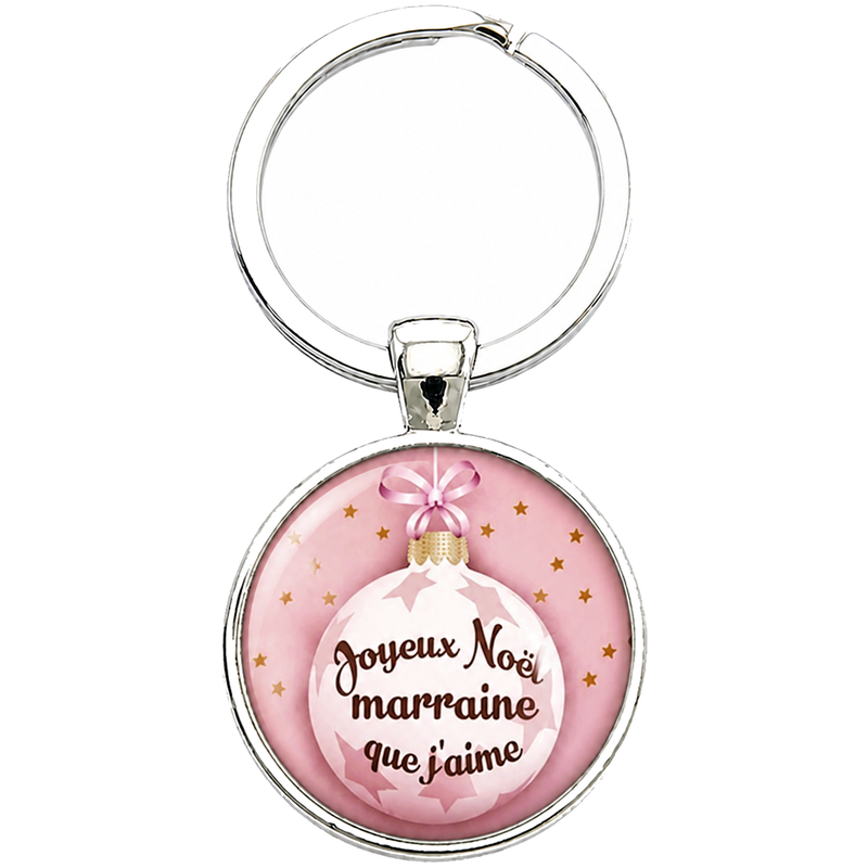 Porte-clé "Joyeux Noël Marraine que J’aime" Cadeau de Noël Original