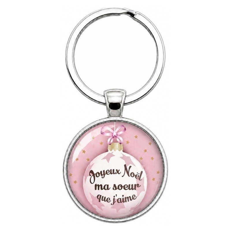 Porte-clé "Joyeux Noël ma Tatie que J'aime" Cadeau de Noël Original