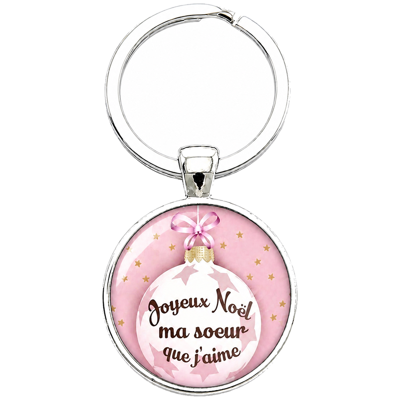Porte-clé "Joyeux Noël ma Sœur que J’aime" Cadeau de Noël Original