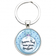 Porte-clé "Joyeux Noël mon Pion Préféré" Cadeau de Noël Original pour la Création de Bijoux Fantaisie - DIY