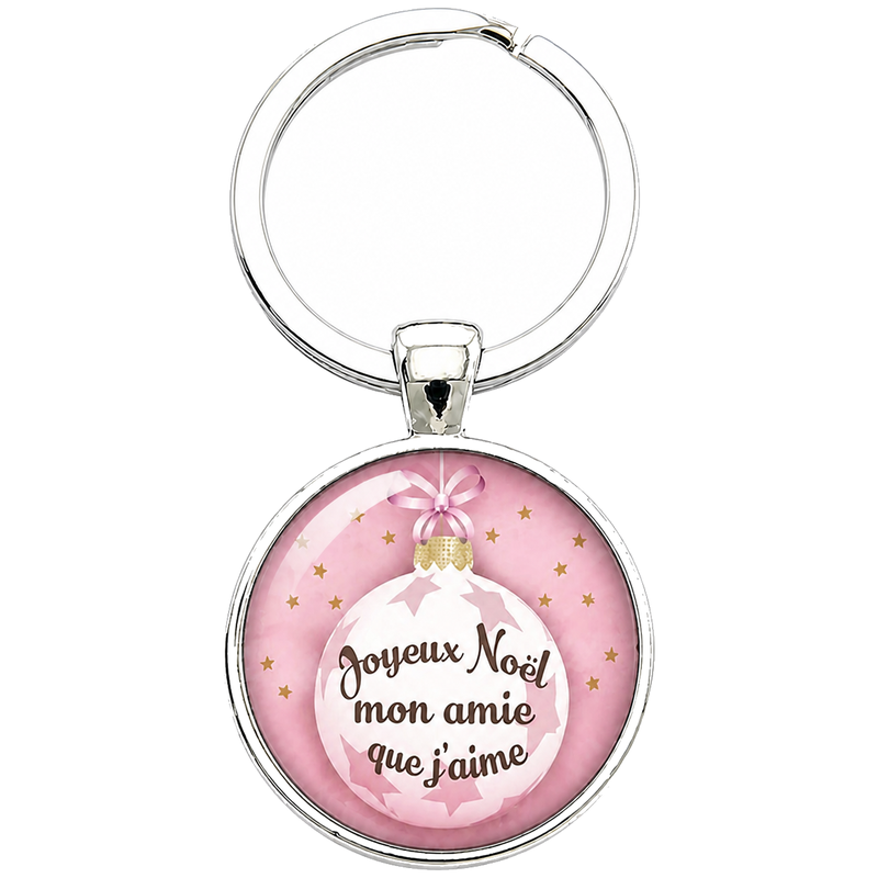 Porte-clé "Joyeux Noël mon Amie que J’aime" Cadeau de Noël Original