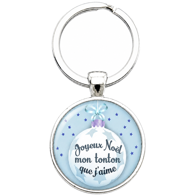 Porte-clé "Joyeux Noël Tonton que J’aime" Cadeau de Noël Original