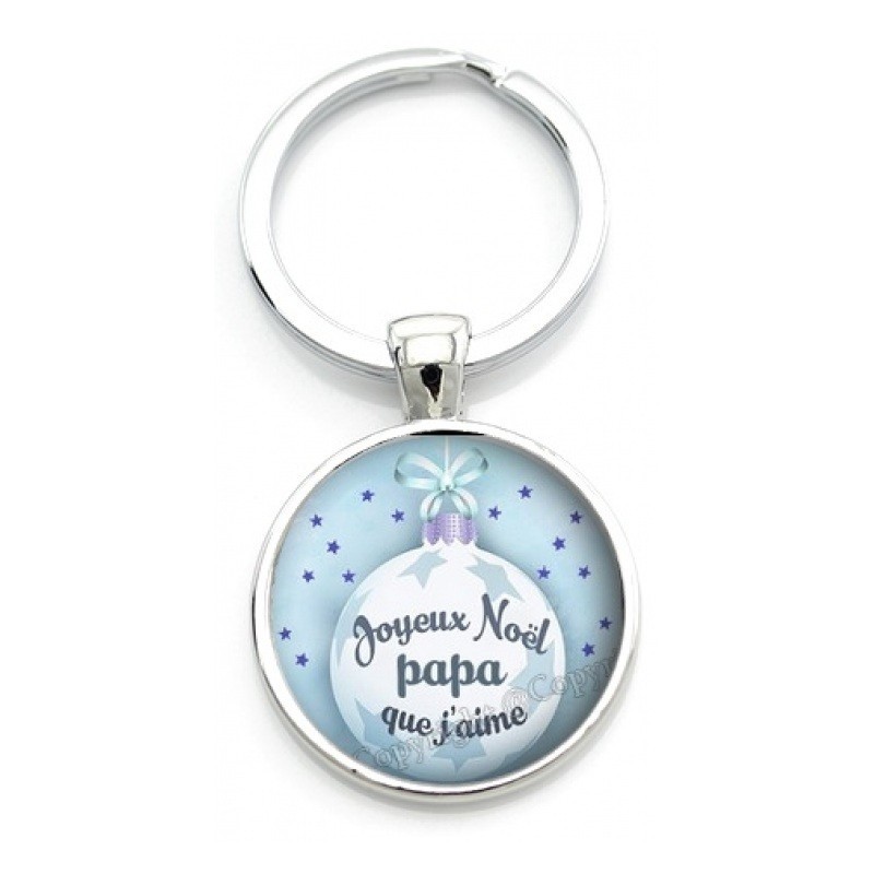 Porte-clé "Joyeux Noël Papa que J'aime" Cadeau de Noël Original