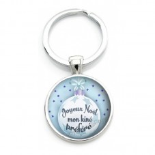 Porte-clé "Joyeux Noël mon Kiné" Cadeau de Noël Original pour la Création de Bijoux Fantaisie - DIY