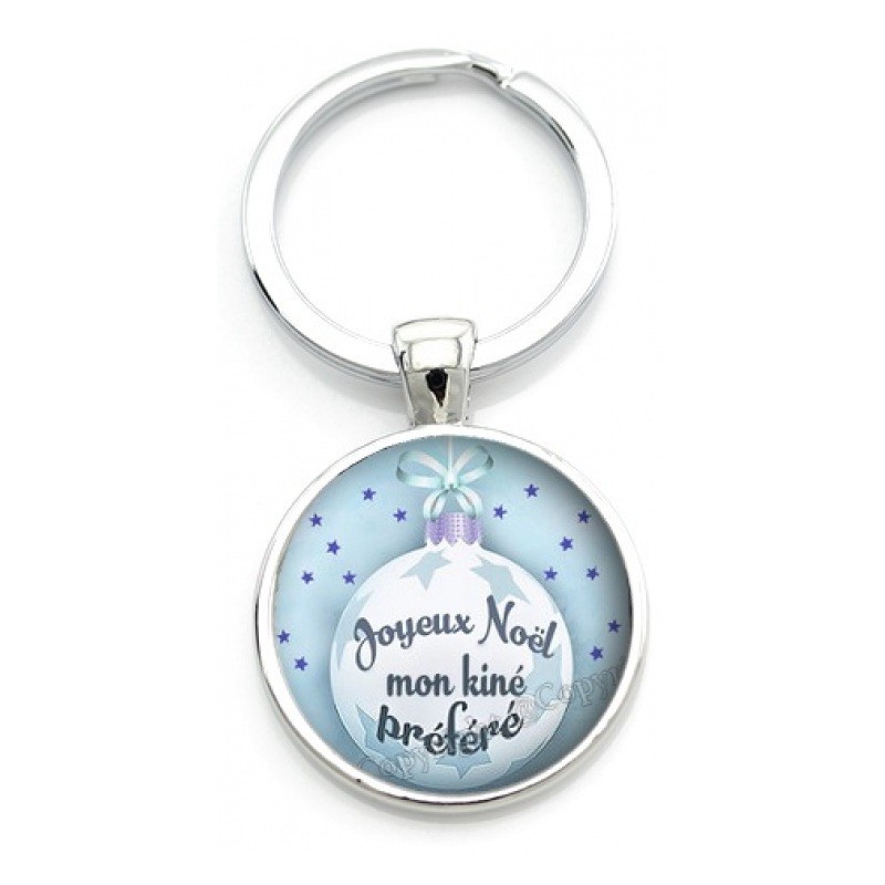 Porte-clé "Joyeux Noël mon Kiné" Cadeau de Noël Original