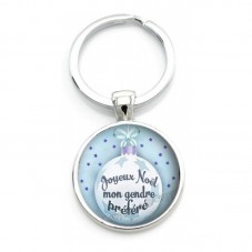 Porte-clé "Joyeux Noël mon Gendre" Cadeau de Noël Original pour la Création de Bijoux Fantaisie - DIY