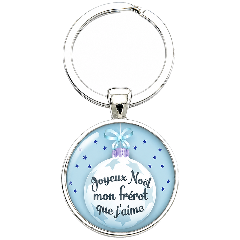Porte-clé "Joyeux Noël mon Frère" Cadeau de Noël Original