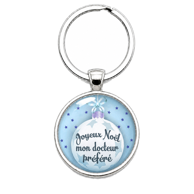 Porte-clé "Joyeux Noël mon Docteur" Cadeau de Noël Original