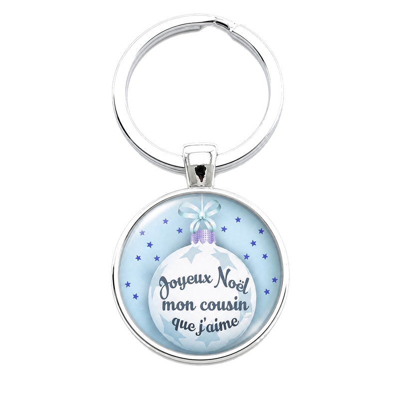Porte-clé "Joyeux Noël mon Cousin" Cadeau de Noël Original