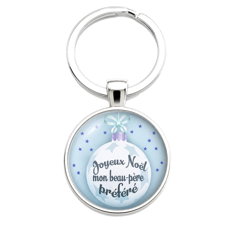 Porte-clé "Joyeux Noël mon Beau-Père" Cadeau de Noël Original