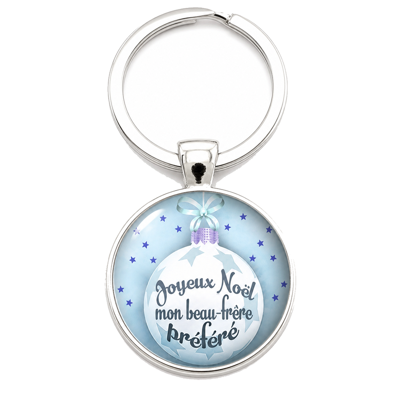 Porte-clé "Joyeux Noël mon Beau-Frère" Cadeau de Noël Original