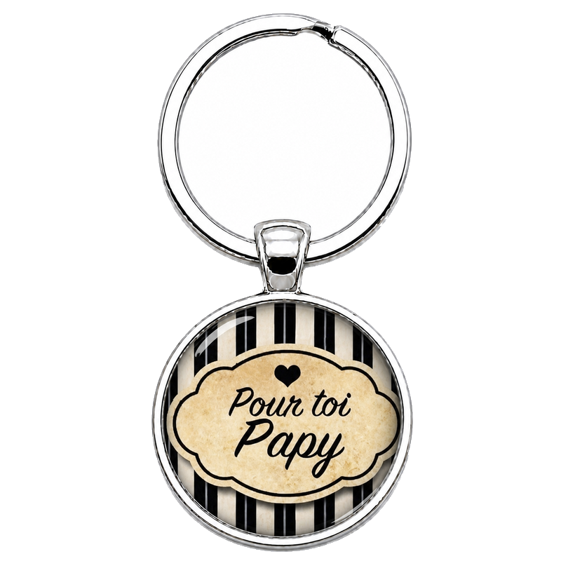 Porte-clé "Pour toi Papy" Cadeau Fête des Grands-Pères Anniversaire Noël