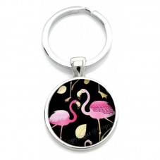Porte-clé Flamant Rose Cadeau Original Anniversaire Noël pour la Création de Bijoux Fantaisie - DIY
