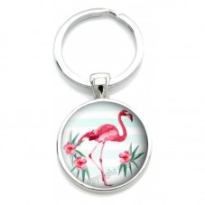 Porte-clé Flamant Rose Cadeau Original Anniversaire Noël pour la Création de Bijoux Fantaisie - DIY